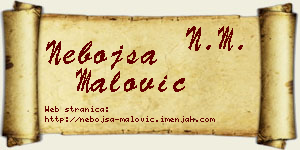 Nebojša Malović vizit kartica
